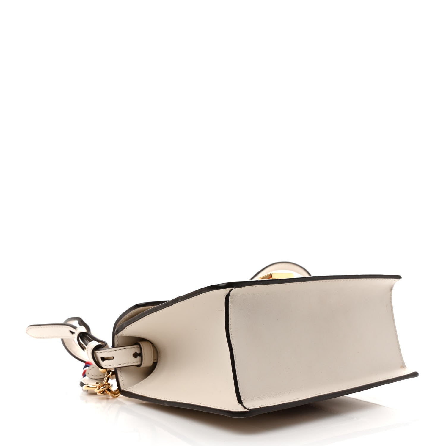 Gucci Calfskin Mini Sylvie Top Handle Bag White 5 of 13