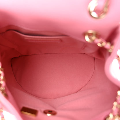 Chanel Calfskin Quilted Medium Duma Pockets Drawstring Backpack Pink 5 of 10