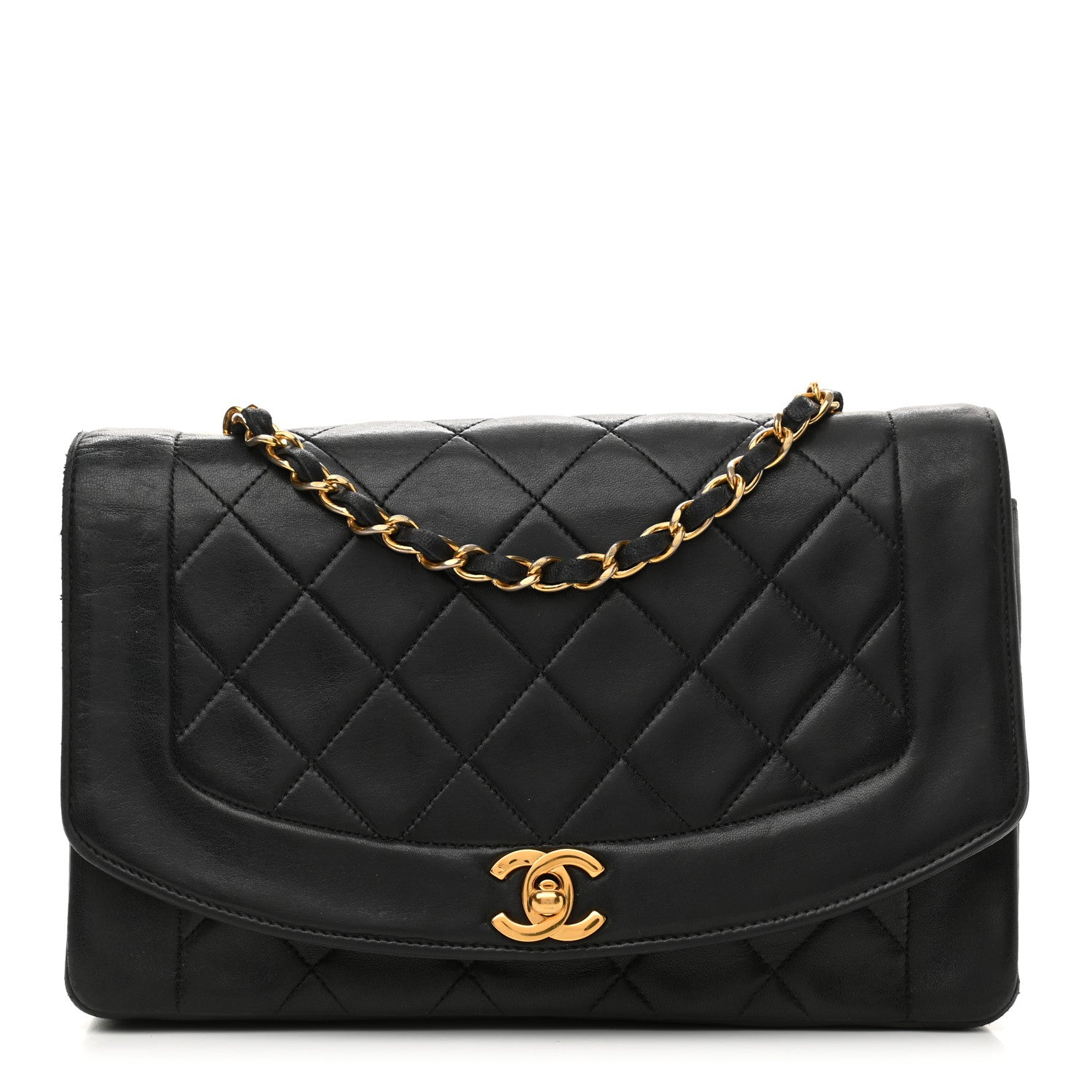 Chanel Lambskin Quilted Medium Single Flap Black 1 of 10