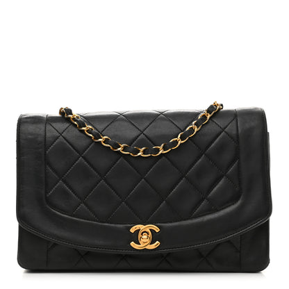 Chanel Lambskin Quilted Medium Single Flap Black 1 of 10