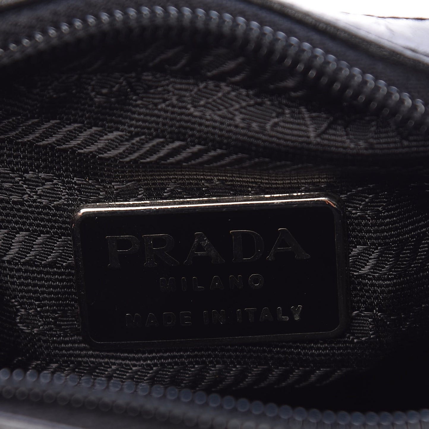 Tessuto Nylon Glace Calfskin Crossbody Bag Black