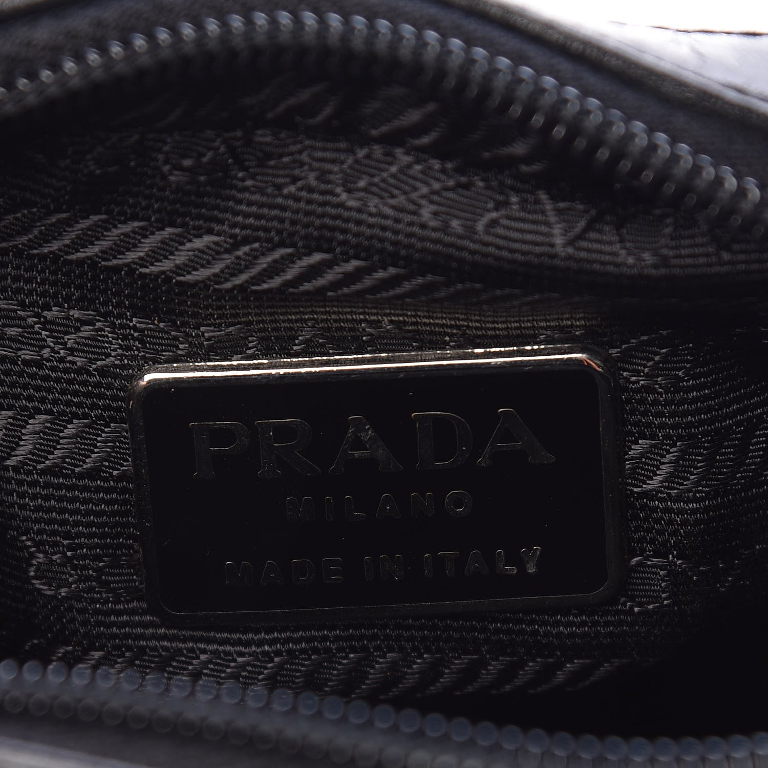 Prada Tessuto Nylon Glace Calfskin Crossbody Bag Black 6 of 11