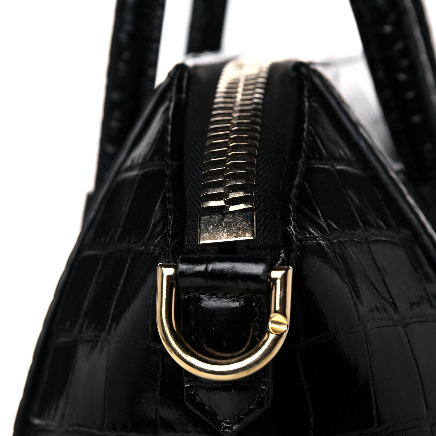 Givenchy Calfskin Crocodile Embossed Small Antigona Black 14 of 18