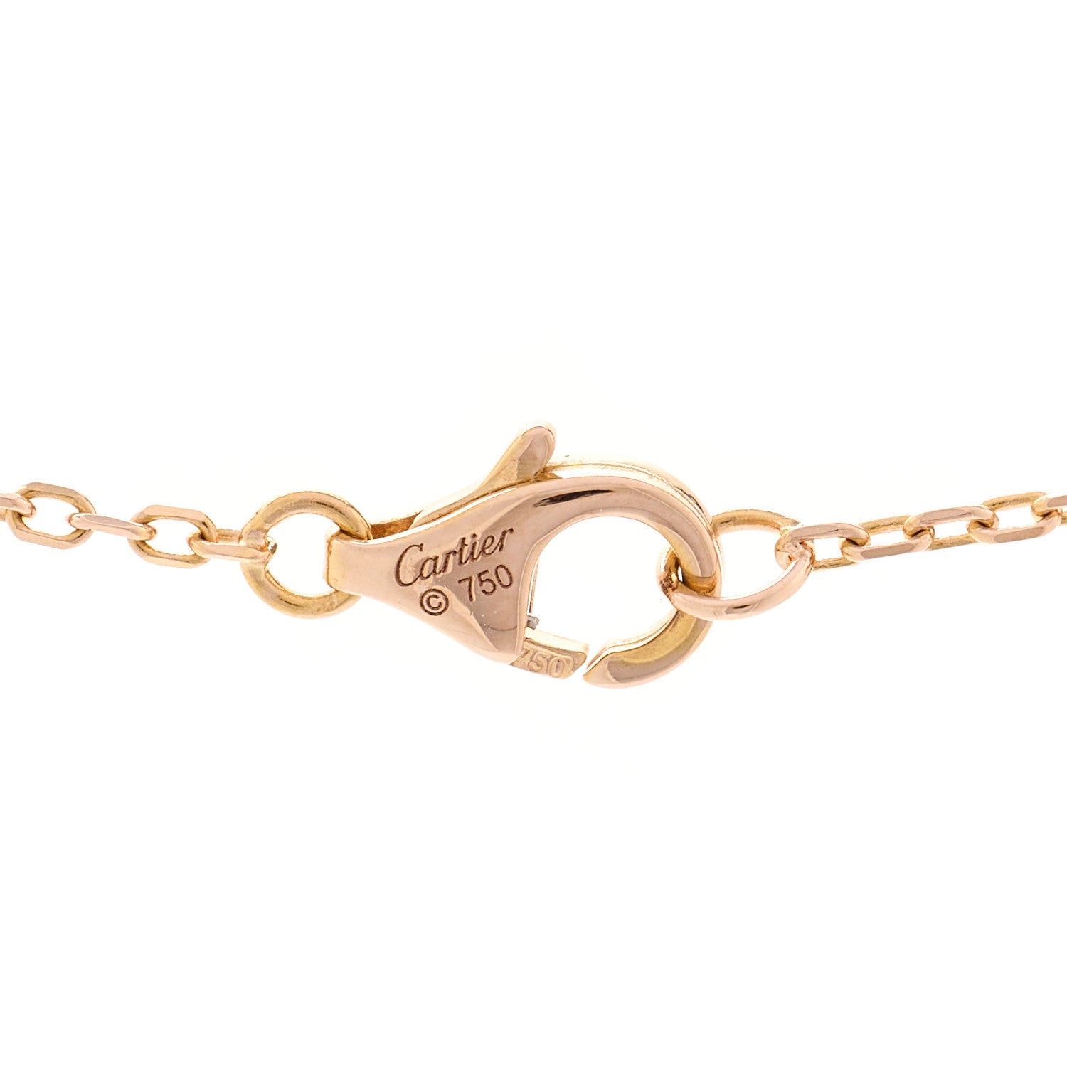 Cartier 18K Pink Gold Pink Tourmaline C De Cartier Pendant Necklace 4 of 5