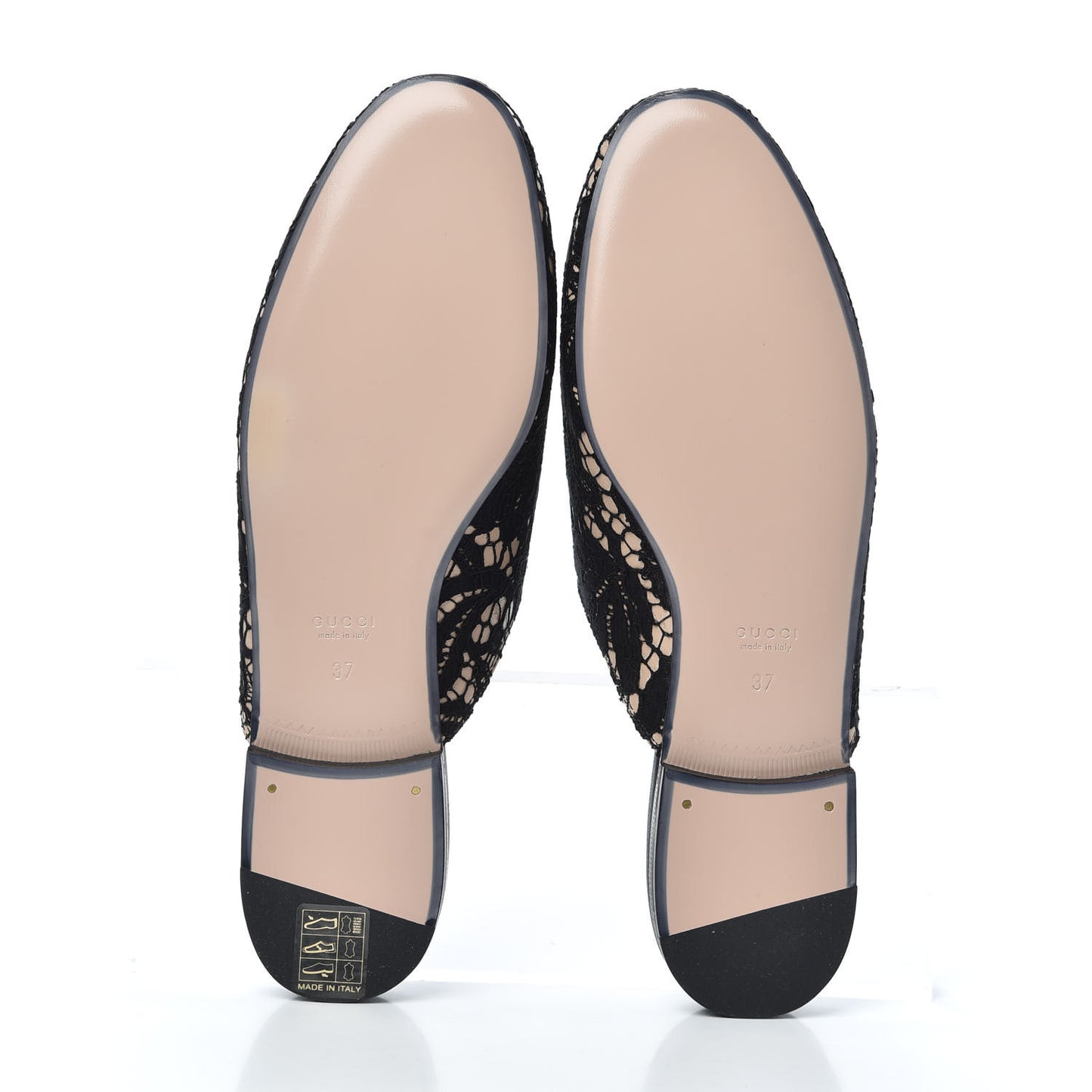 Lace Malaga Kid Womens Princetown Slippers 37 Black Skin Rose