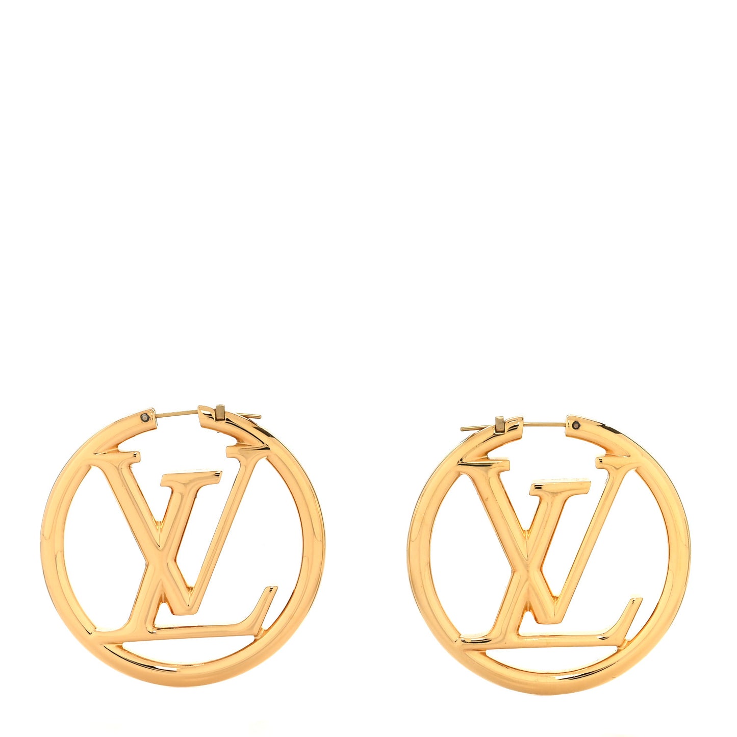Metal Louise Hoop Earrings Gold