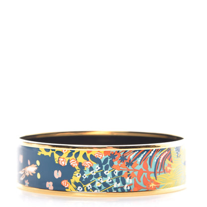 Hermes Enamel Printed Wide Dans un Jardin Anglais Bracelet 70 3 of 5