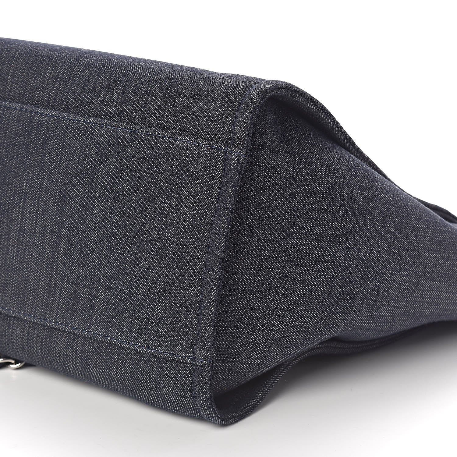 Chanel Denim Large Deauville Tote Blue Orange 9 of 10