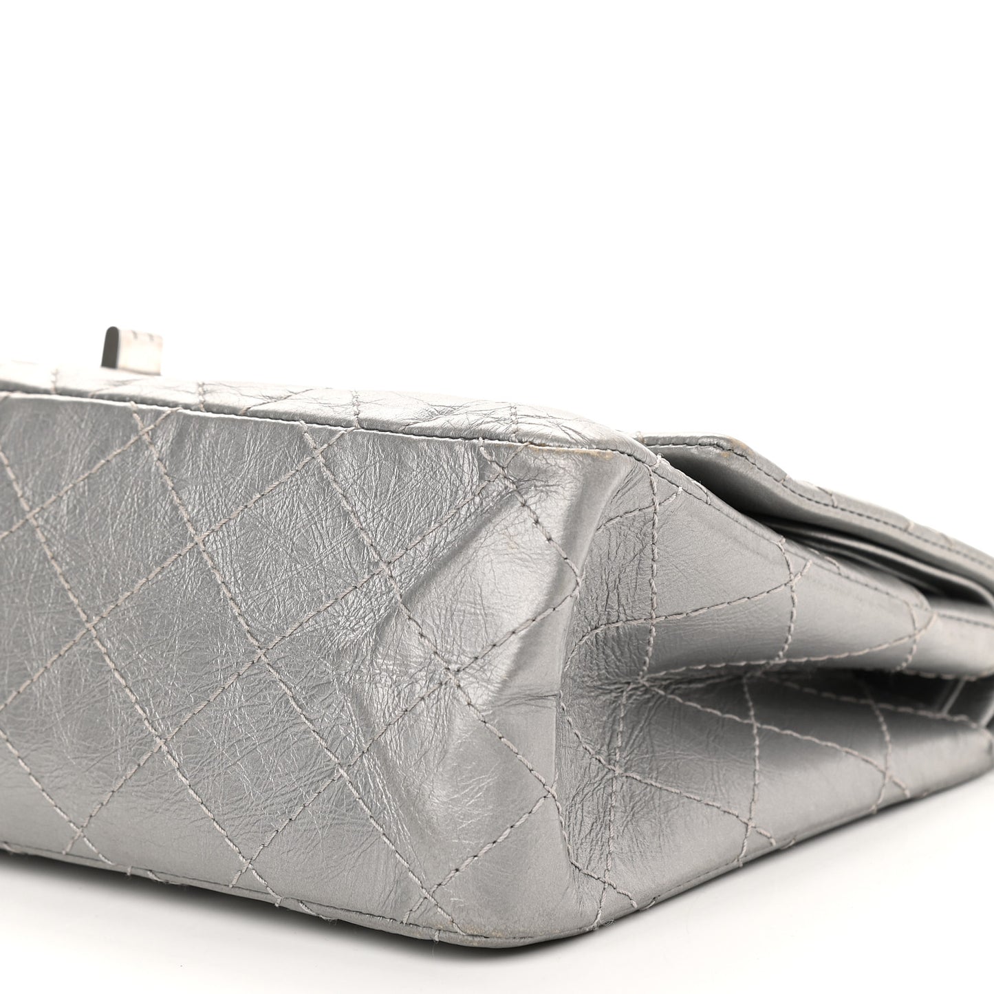 Metallic Aged Calfskin Quilted 2.55 Reissue 226 Flap Silver