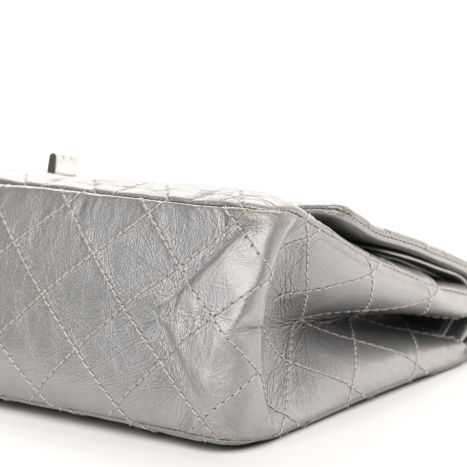 Chanel Metallic Aged Calfskin Quilted 2.55 Reissue 226 Flap Silver 9 of 9