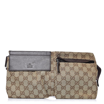 Gucci Monogram Web Belt Bag Dark Brown 1 of 9