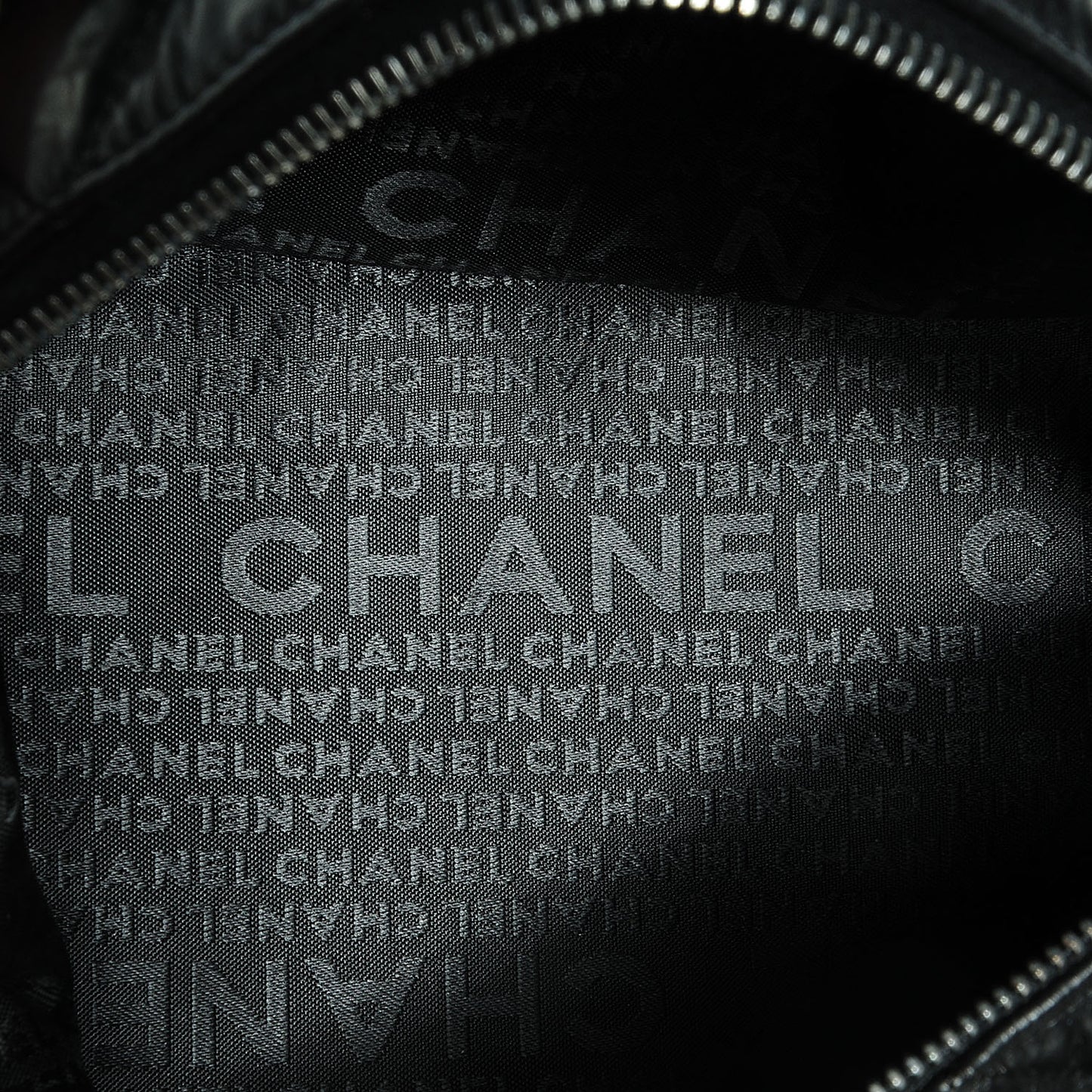 Distressed Lambskin Lady Braid Small Tote Black