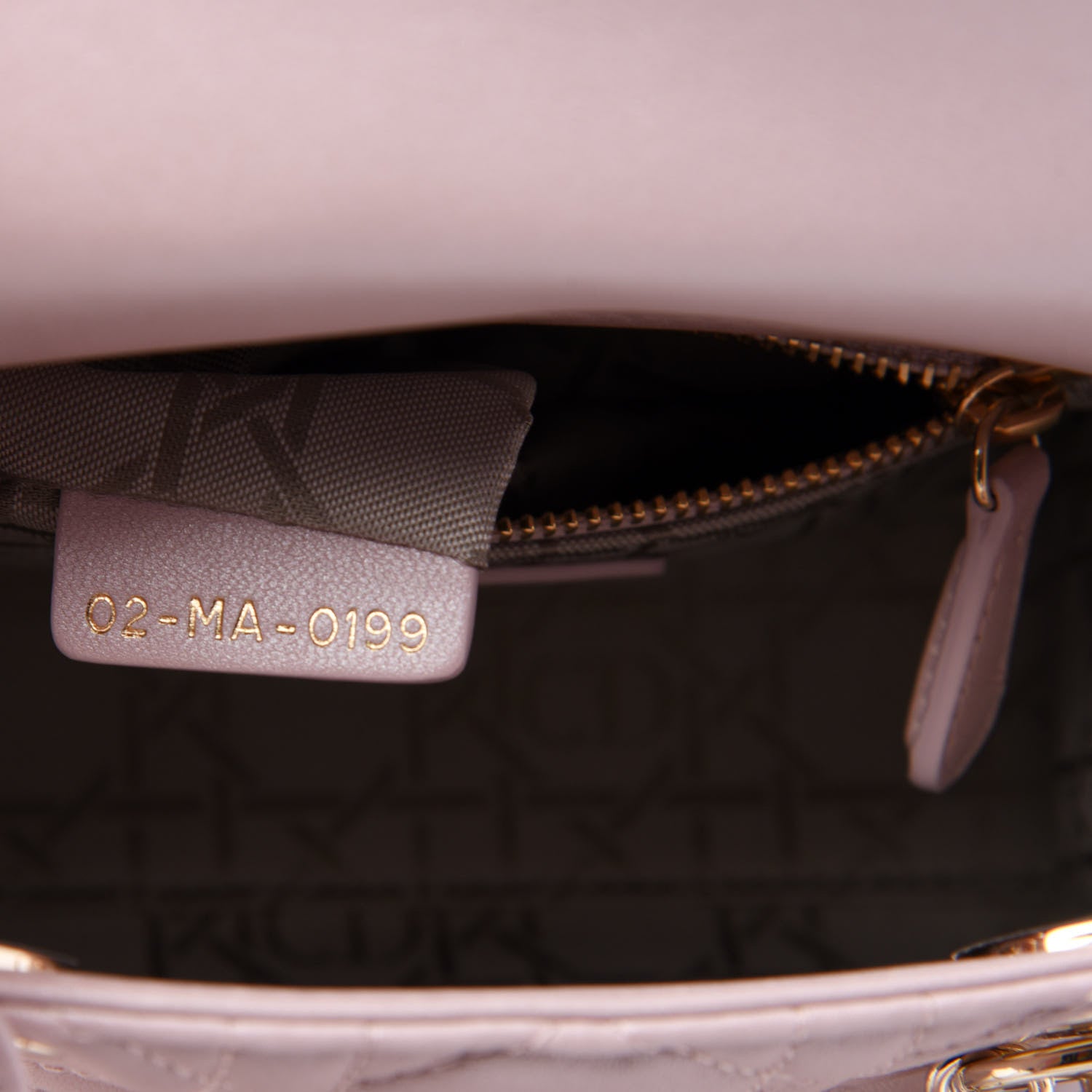 Christian Dior Metallic Lambskin Cannage Mini Lady Dior Lotus 7 of 11