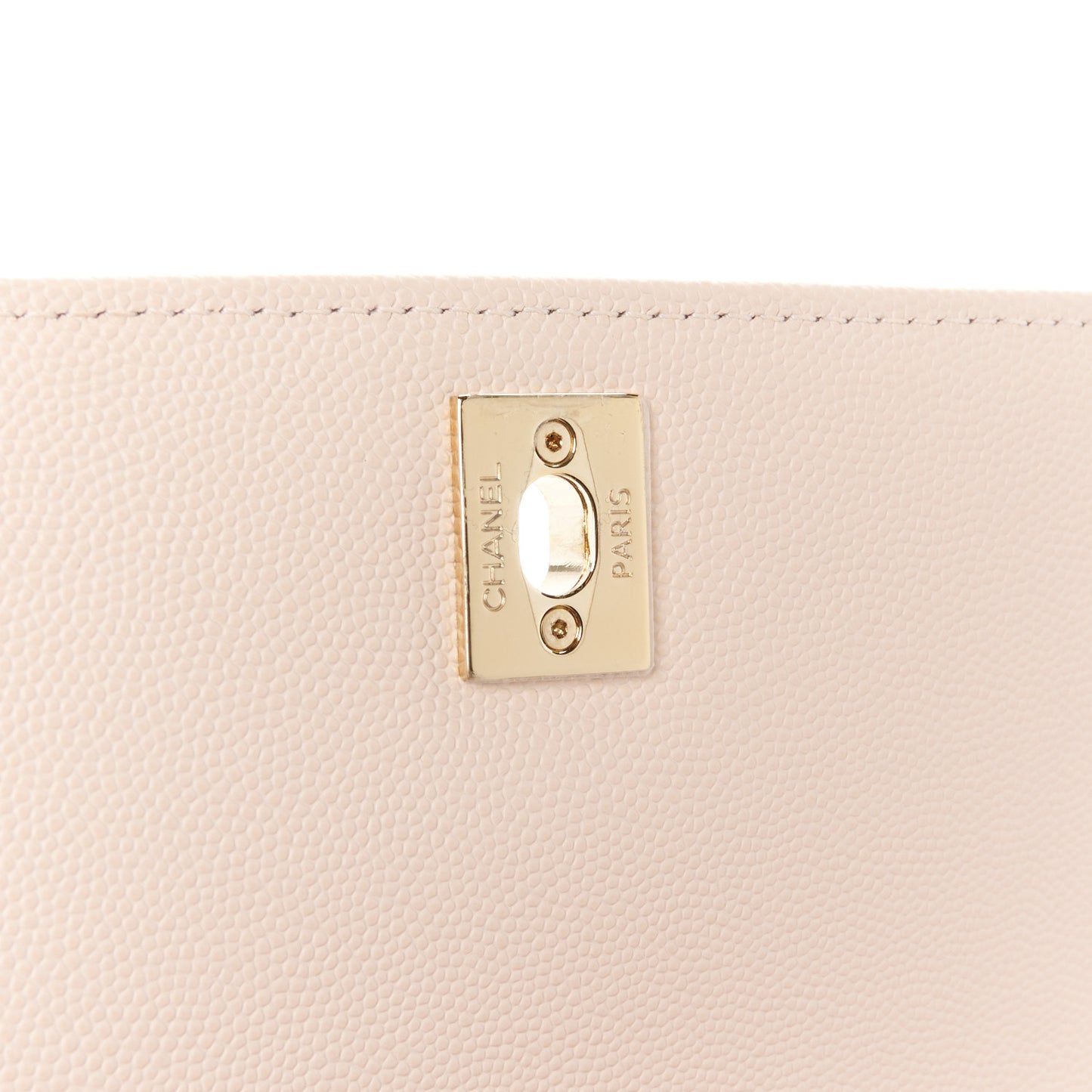 Caviar Lizard Embossed Chevron Quilted Mini Coco Handle Flap Light Pink
