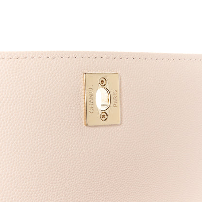 Chanel Caviar Lizard Embossed Chevron Quilted Mini Coco Handle Flap Light Pink 6 of 12