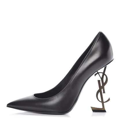 Saint Laurent Calfskin Opyum 100 Pumps 39 Black 1 of 8