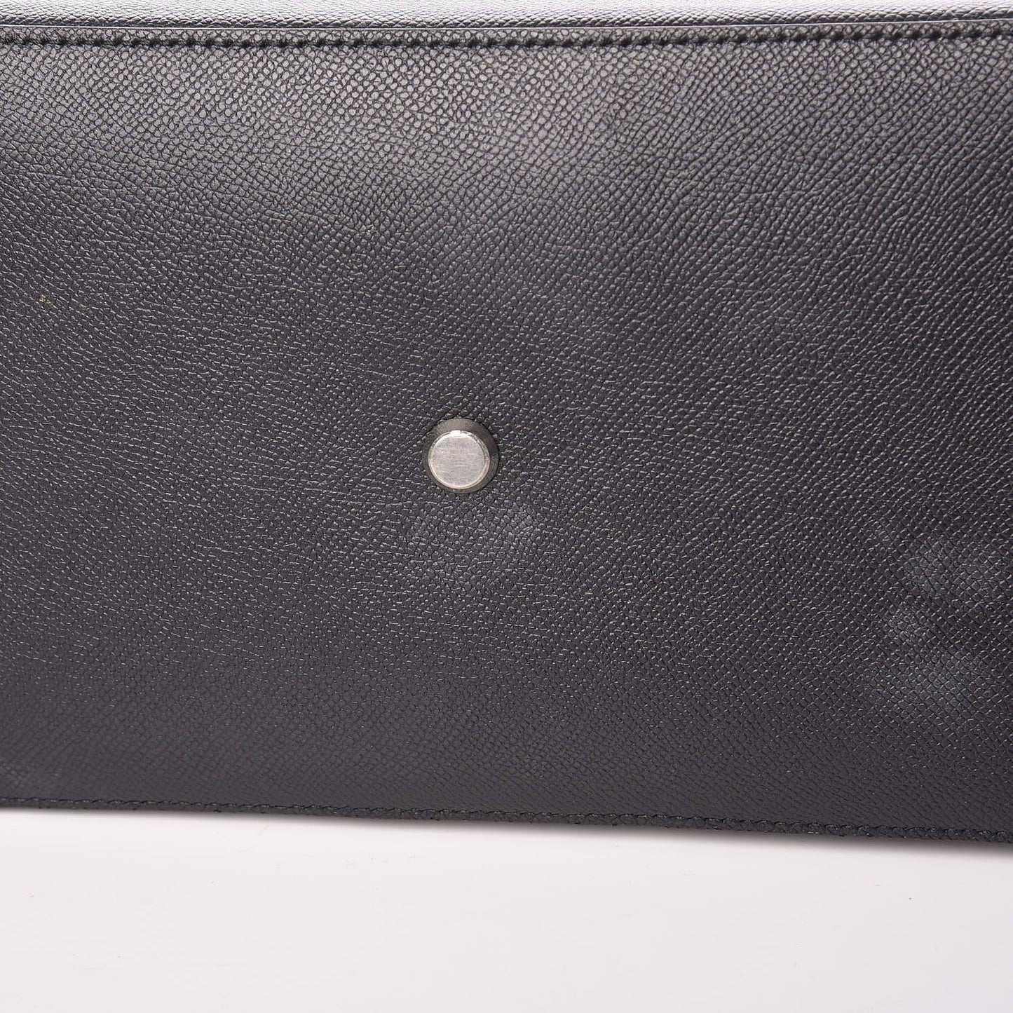 Signature Grained Calfskin Logo M Ville Top Handle Bag Black Rose Shocking