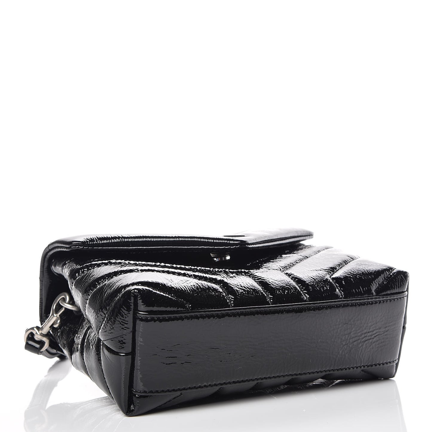 Patent Y Quilted Monogram Toy Loulou Crossbody Bag Black