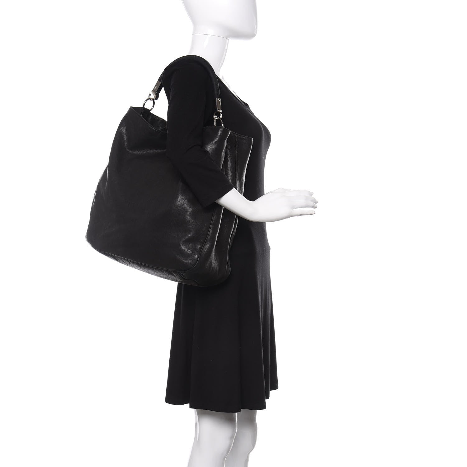 Saint Laurent Sheepskin Large Roady Hobo Black 2 of 13