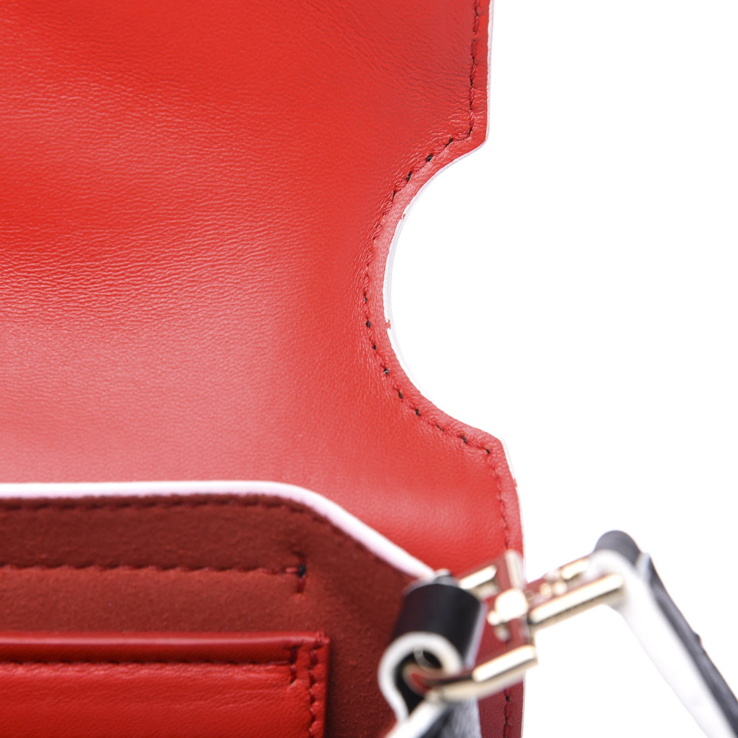 Givenchy Calfskin Small Nobile Shoulder Bag Black Red 8 of 9