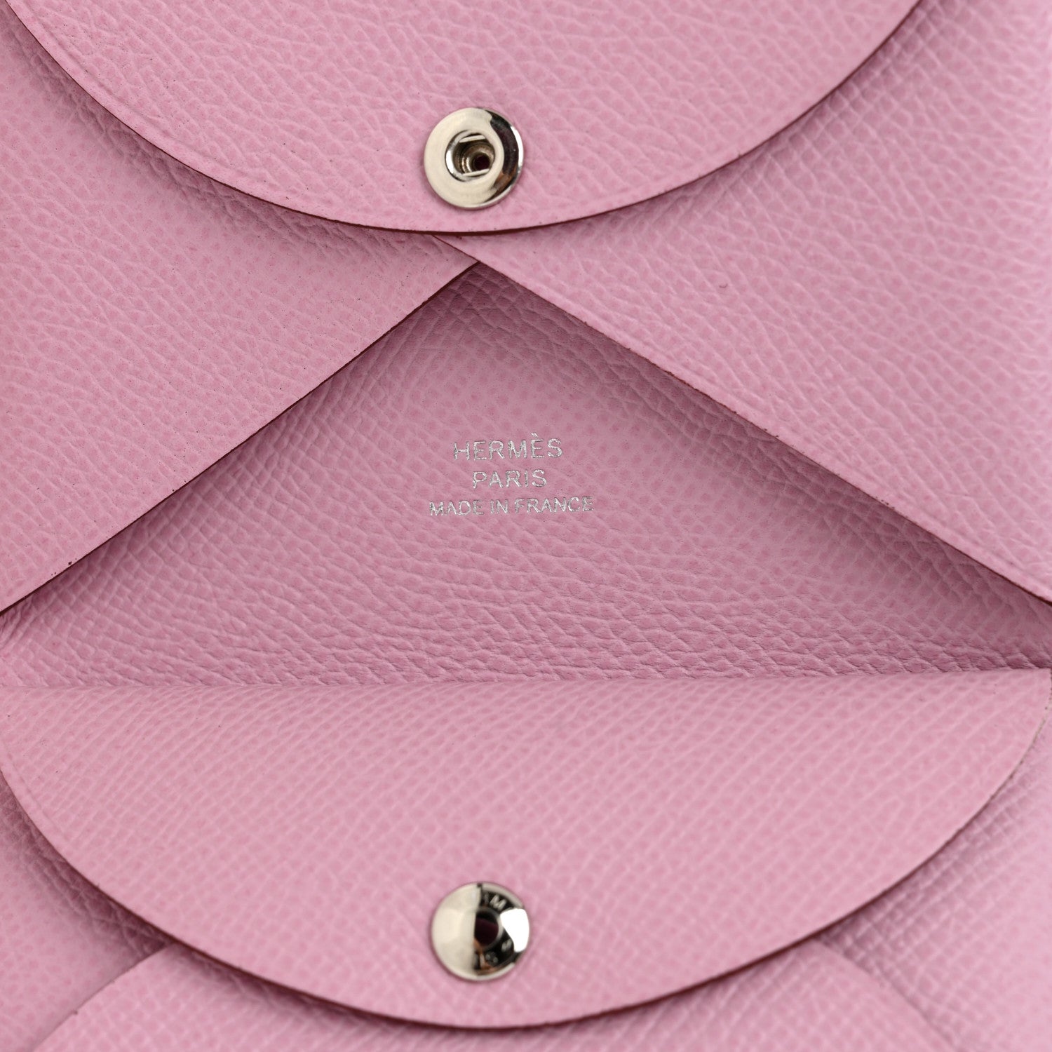 Hermes Epsom Calvi Duo Card Case Mauve Sylvestre 6 of 7