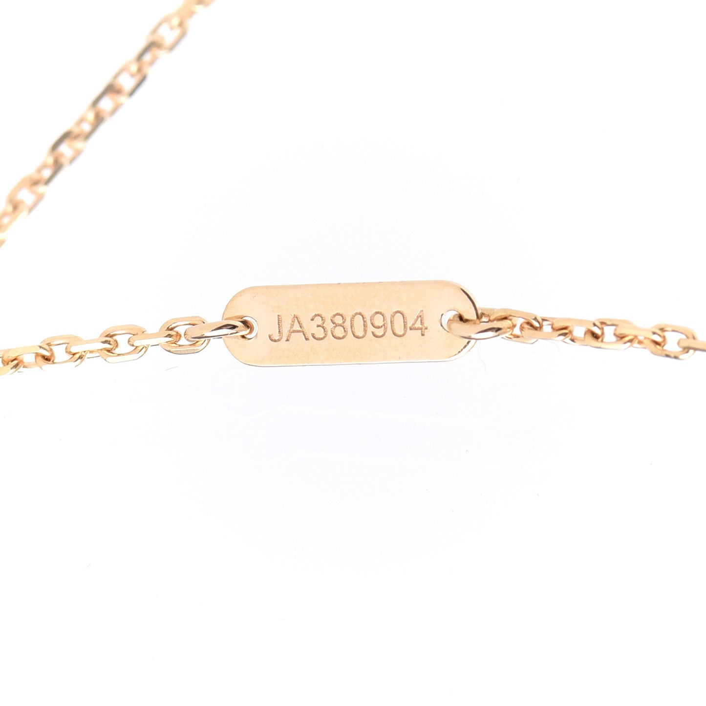 18K Yellow Gold Mother of Pearl Vintage Alhambra Pendant Necklace