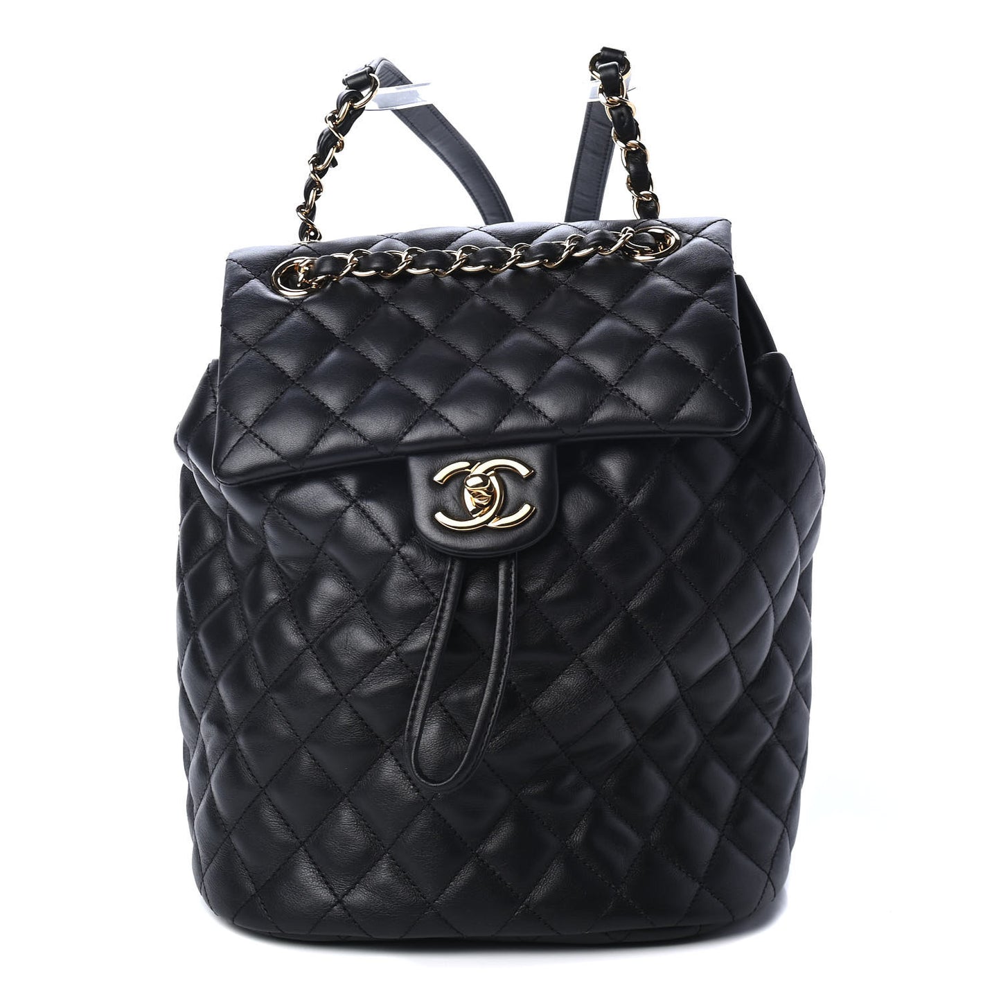 Calfskin Quilted Small Urban Spirit Backpack Black