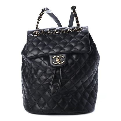 Chanel Calfskin Quilted Small Urban Spirit Backpack Black 1 of 4