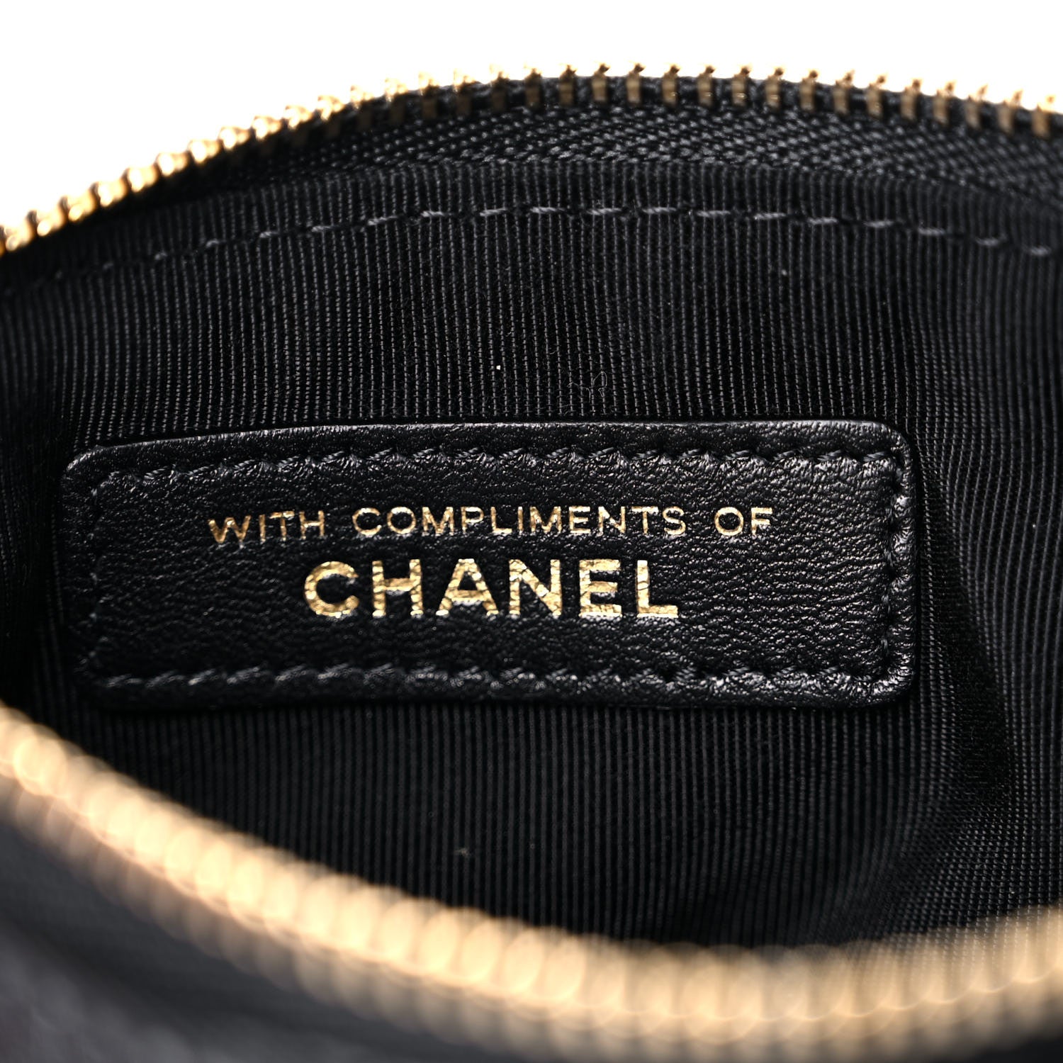Chanel Lambskin Quilted Small No. 5 Cosmetic Case Black 7 of 9