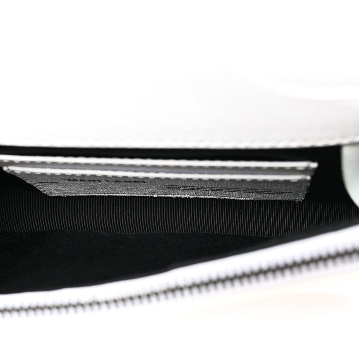 Calfskin Mini Binder Clip Bag White