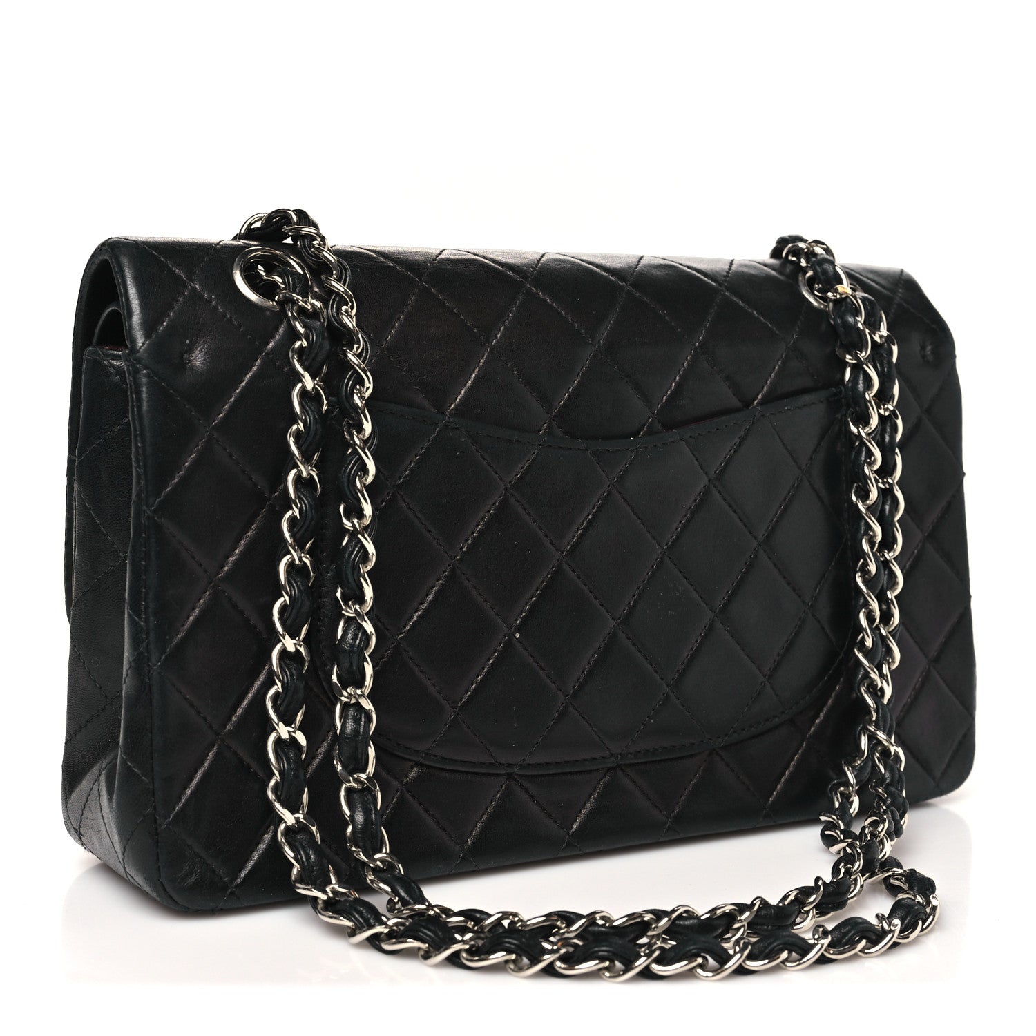 Chanel Lambskin Quilted Medium Double Flap Black 3 of 12
