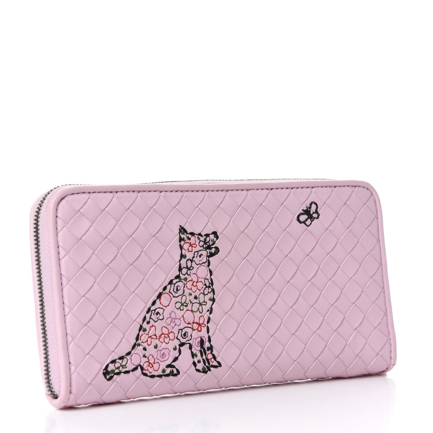 Bottega Veneta Nappa Intrecciato Zip Around Wallet Dragee 2 of 7