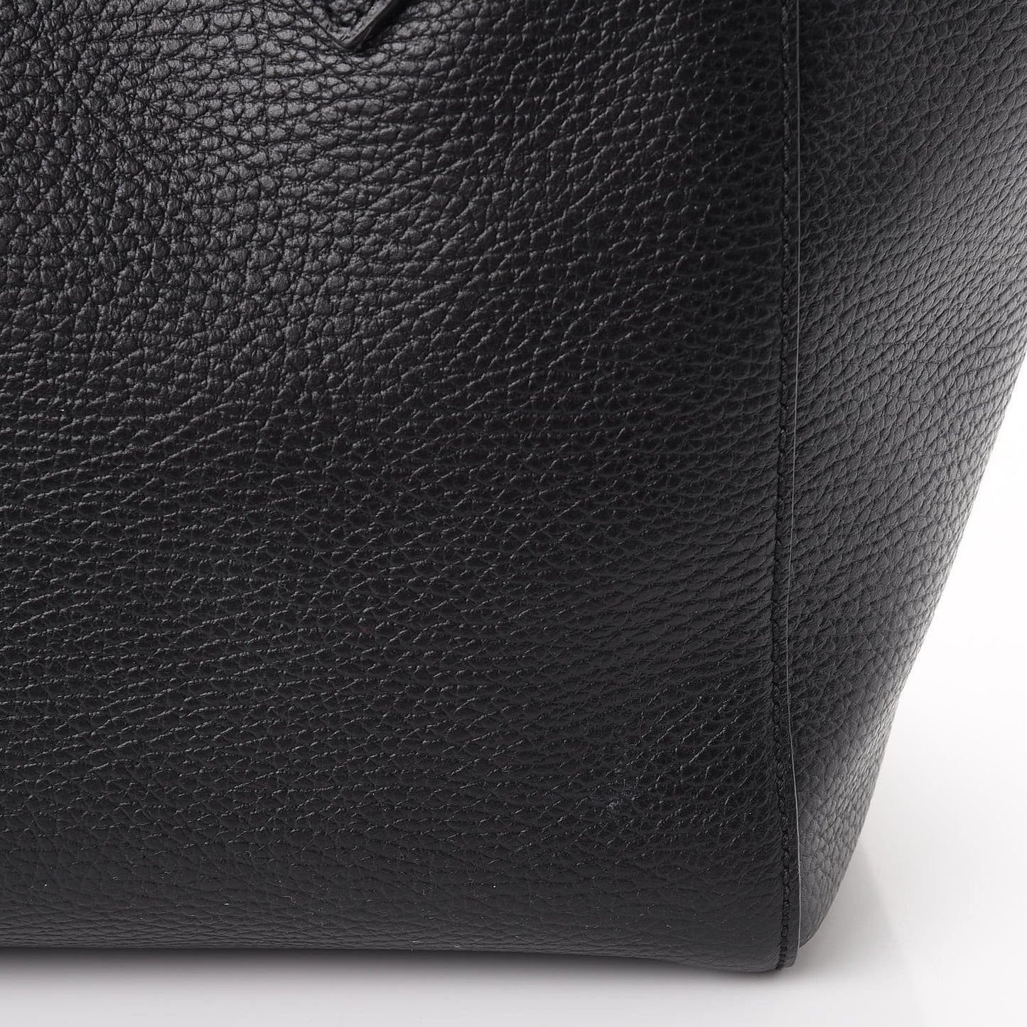Pebbled Calfskin Small Swing Tote Black