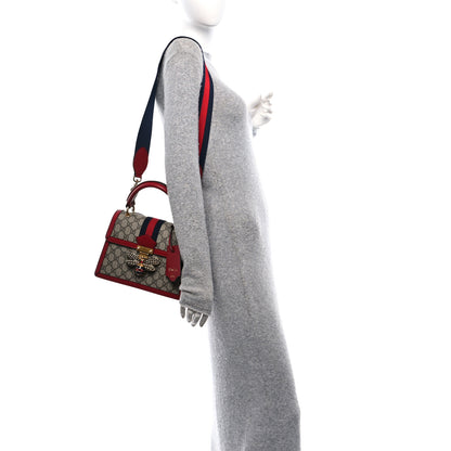Gucci GG Supreme Monogram Small Queen Margaret Top Handle Bag Red 3 of 17