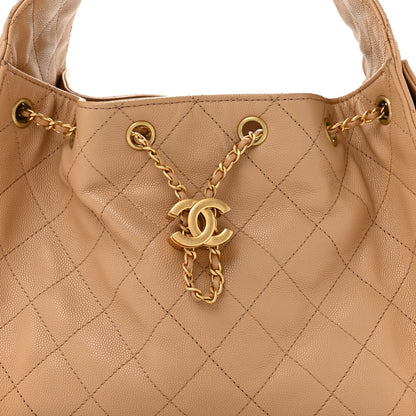 Chanel Caviar Quilted Small Chanel 25 Handbag Beige 7 of 13
