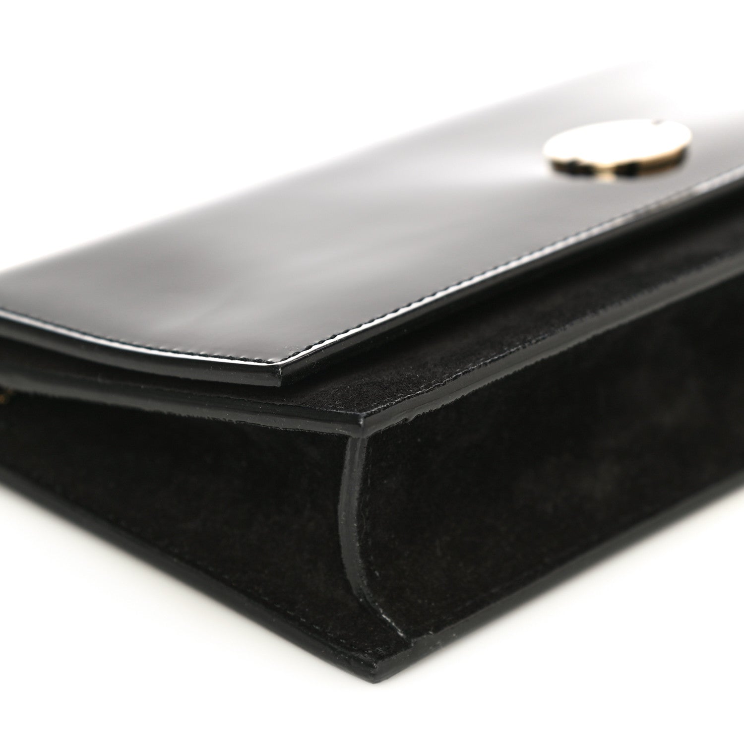 Jimmy Choo Patent Suede Fie Clutch Black 8 of 14