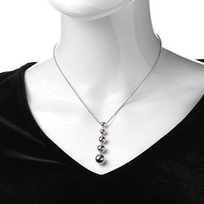 Tiffany Sterling Silver Graduated Ball Drop Necklace 2 of 5