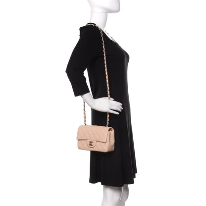 Chanel Lambskin Quilted Mini Rectangular Flap Beige 2 of 11