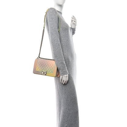 Chanel Caviar Quilted Medium Cuba Rainbow Boy Flap Multicolor 2 of 11