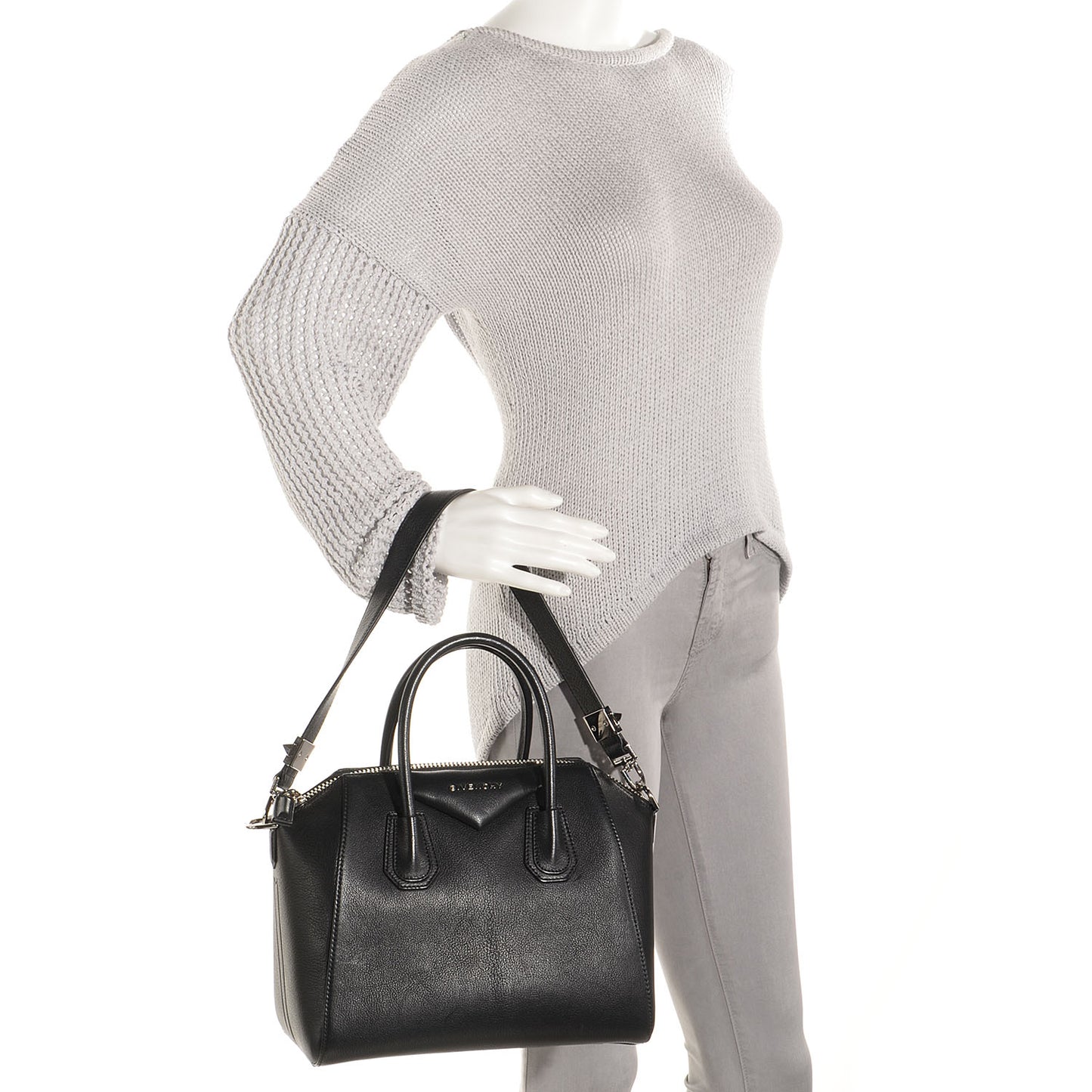 Sugar Goatskin Small Antigona Black