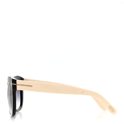 Tom Ford Acetate Alistair Cat Eye Sunglasses TF524 Black Beige 3 of 8