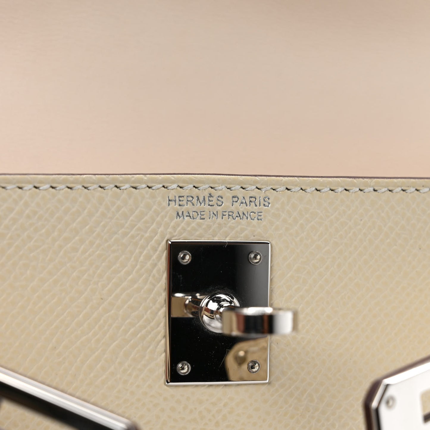 Epsom Mini Kelly Sellier 20 Nata Jaune Ambre Brique