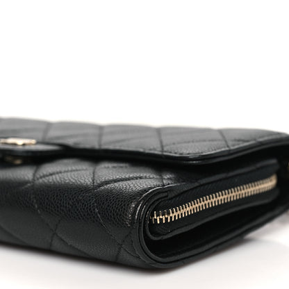 Chanel Caviar Quilted Phone Holder Wallet on Removable Chain Black 12 of 12