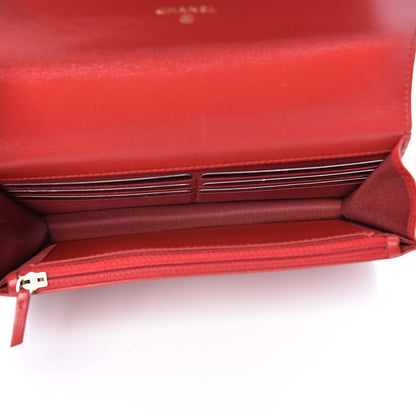 Chanel Goatskin Quilted 19 Wallet On Chain WOC Red 5 of 12