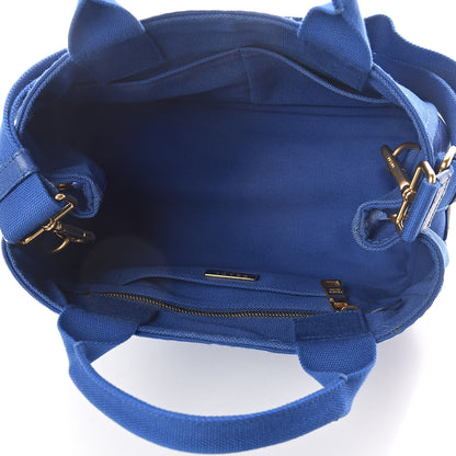 Prada Canapa Small Logo Tote Cobalto 5 of 9