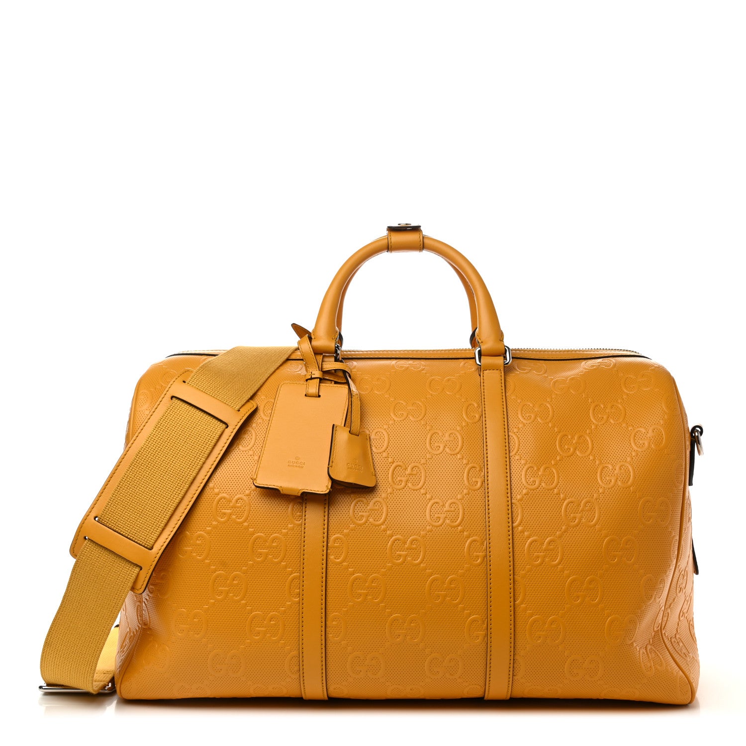 Gucci Calfskin GG Tennis Embossed Duffle Bag Crop 1 of 11