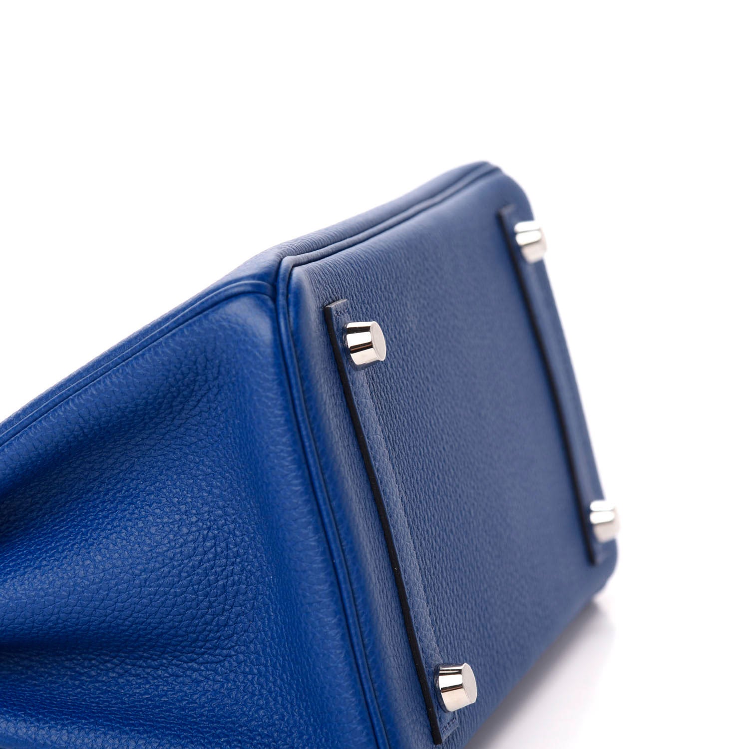 Hermes Togo Verso Birkin 25 Bleu Royal Capucine 7 of 35