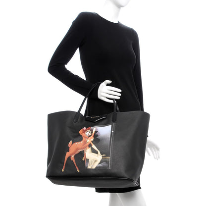Givenchy Textured Coated Canvas Bambi Print Large Antigona Tote Black 2 of 7