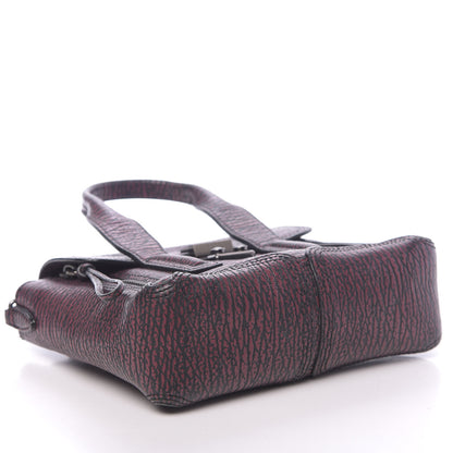 3.1 Phillip Lim 3.1 Textured Calfskin Mini Pashli Satchel Black Red 4 of 13