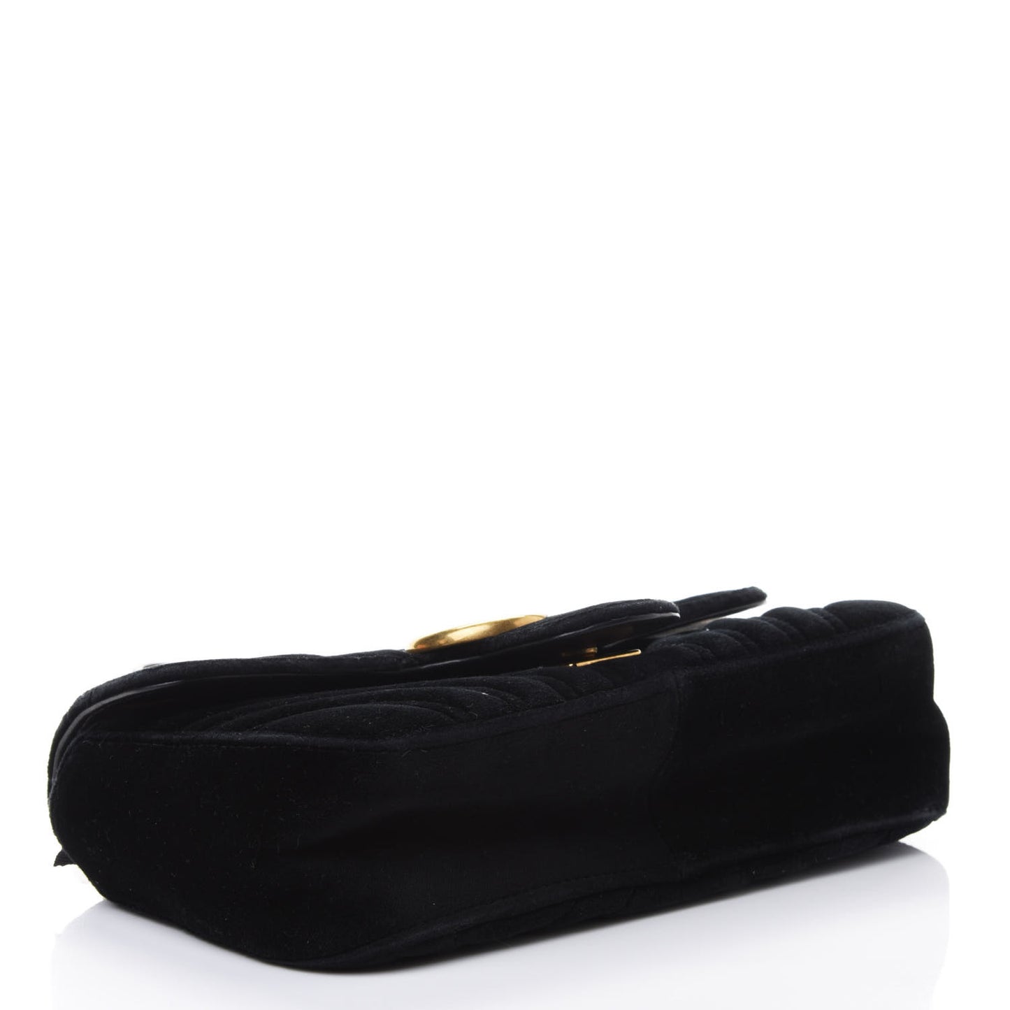 Velvet Matelasse Mini GG Marmont Shoulder Bag Black